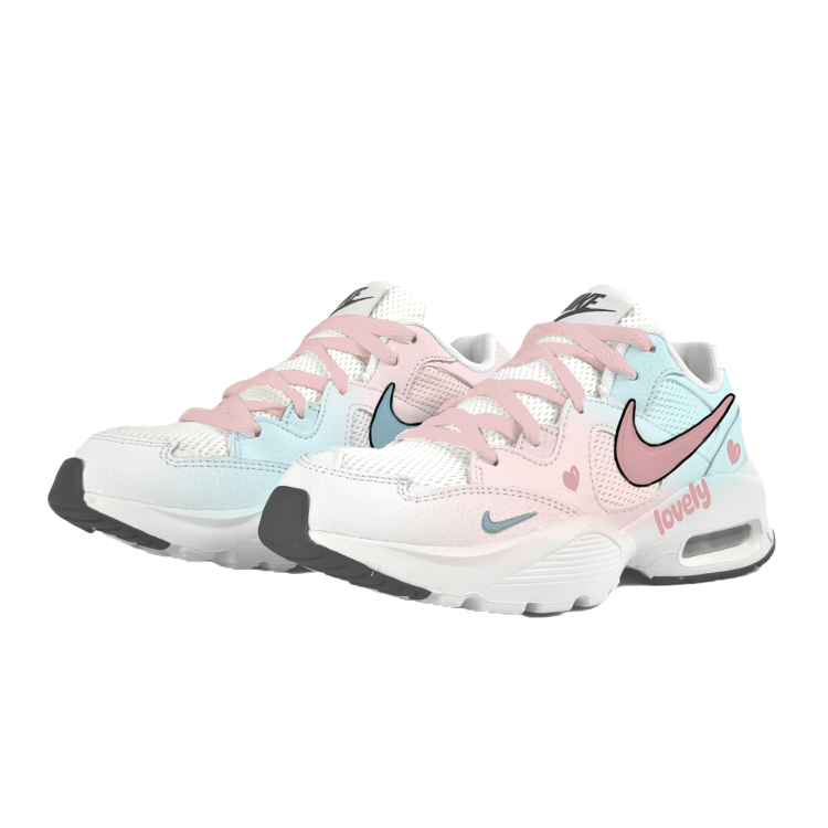 

Nike Кроссовки для бега Air Max Fusion Abrasion Resistant Slip Resistant Low Top женские розовые синие