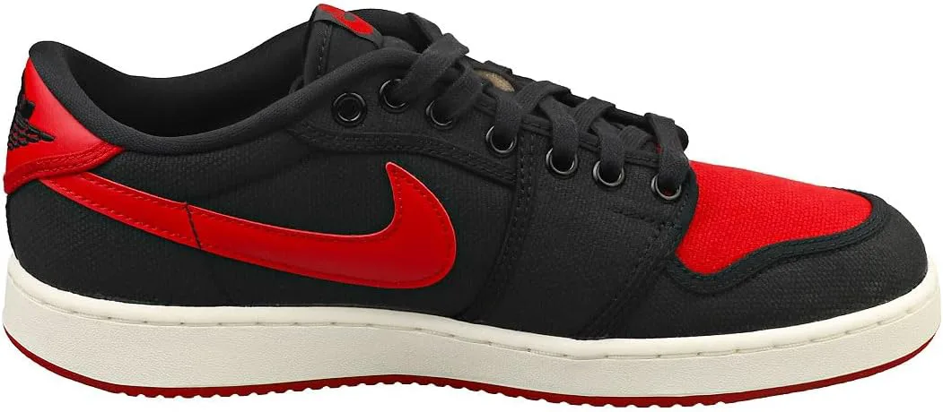 Men's Nike AJKO 1 Low Black/Varsity Red-Sail (DX4981 006) Jordan, черный/красный — фото 3