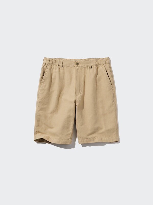 

Шорты из льняной смеси Uniqlo, бежевый