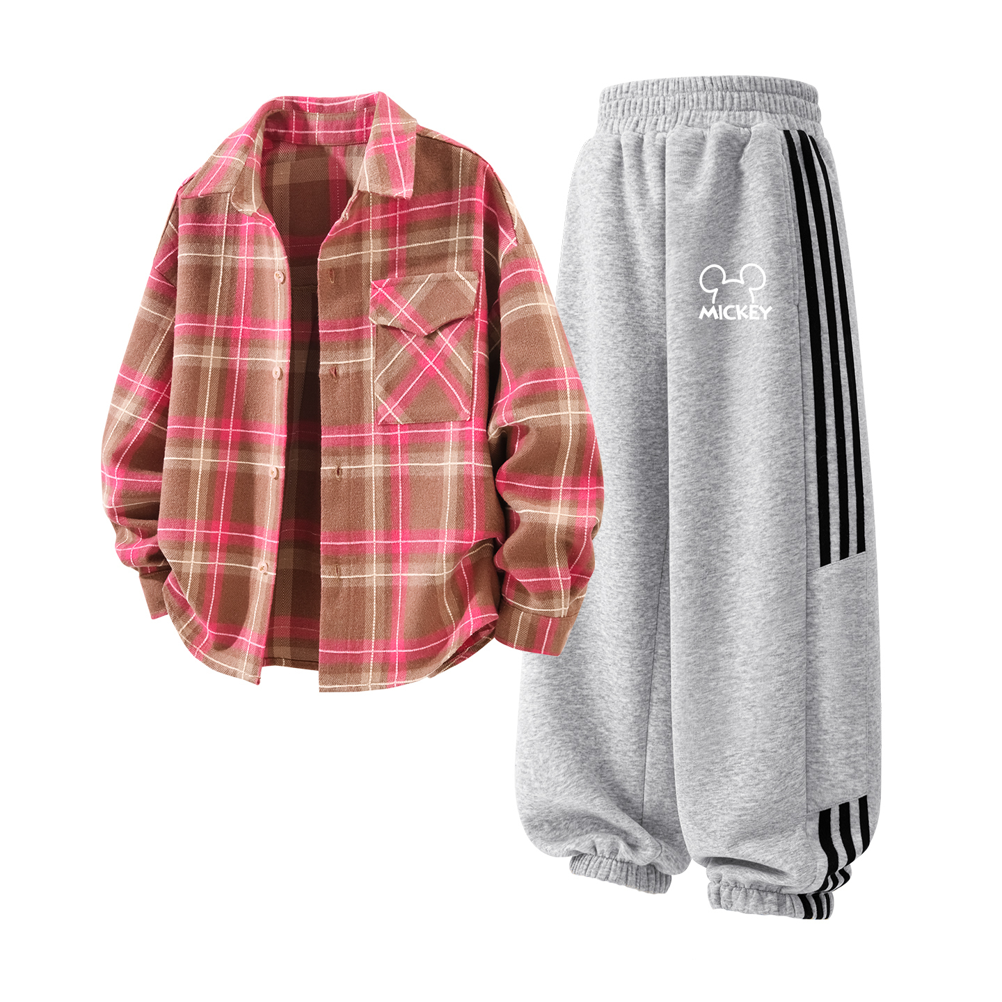 

Детская повседневная спортивная одежда Disney, фуксия