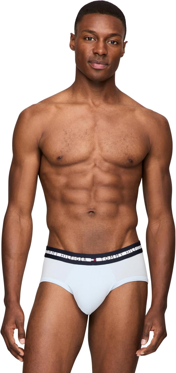 Комплект из 3 мужских трусов Tommy Hilfiger Comfort Plus, Breezy Blue, Bank Blue, Navy — фото 4