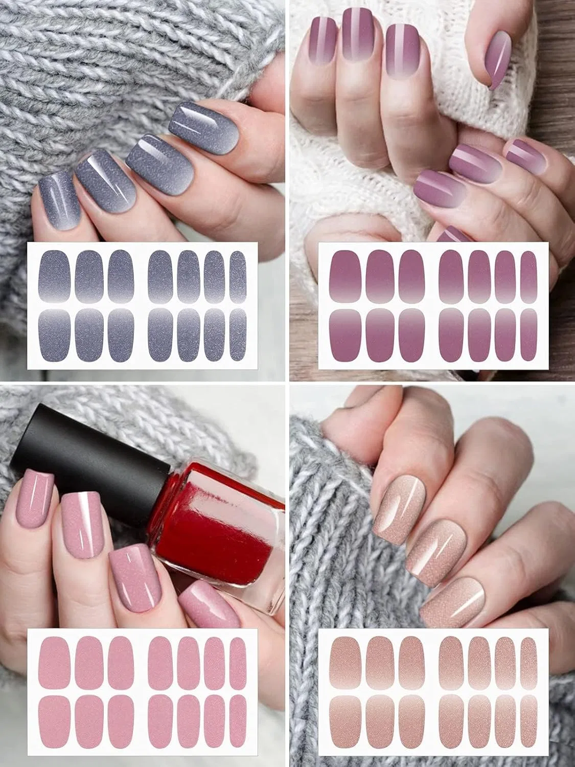 Набор самоклеящихся наклеек для ногтей EBANKU, 20 листов Ebanku — фото 3