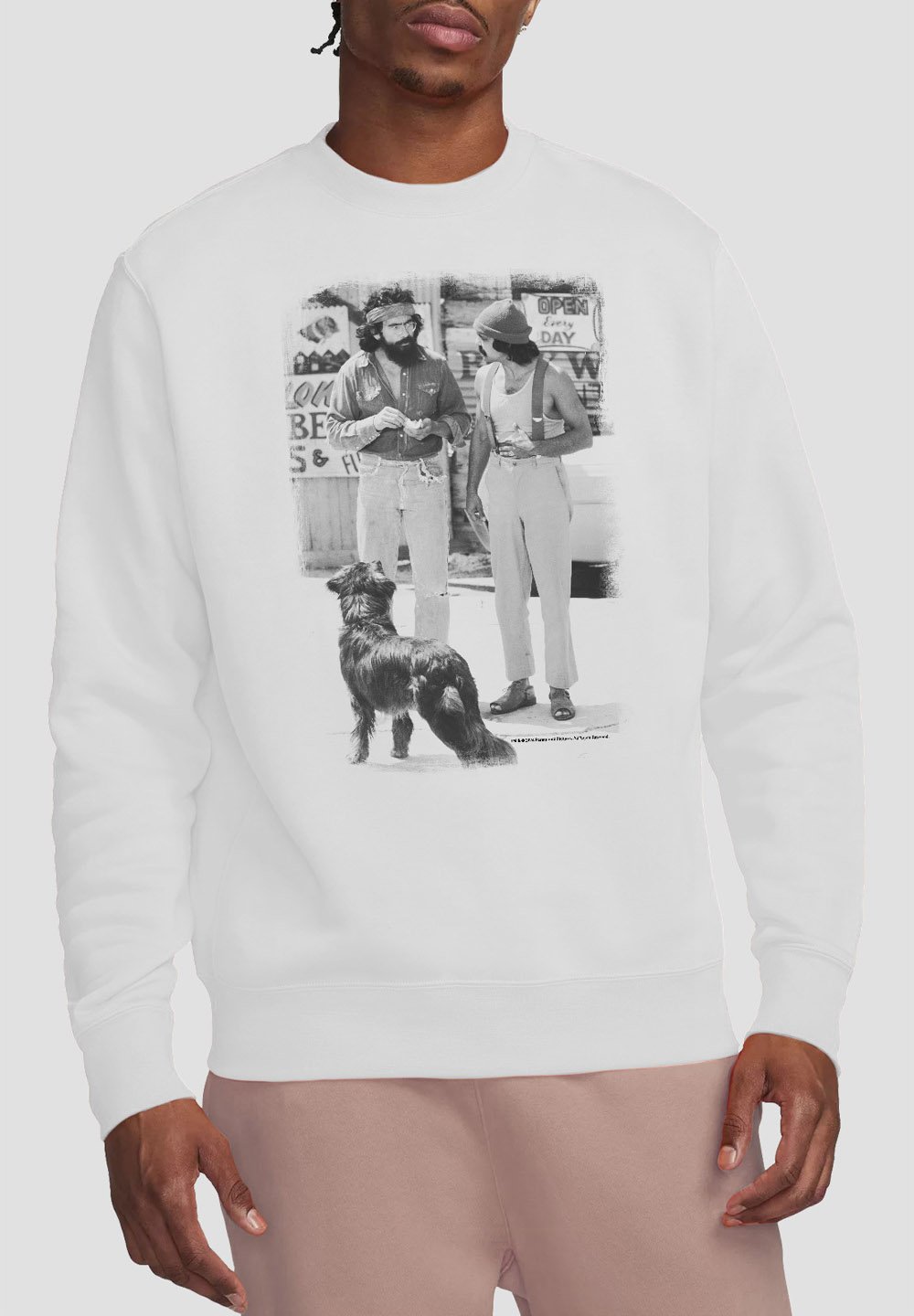 

Толстовка UP IN SMALLOKE CHEECH CHONG DOG Cotton Soul, белый