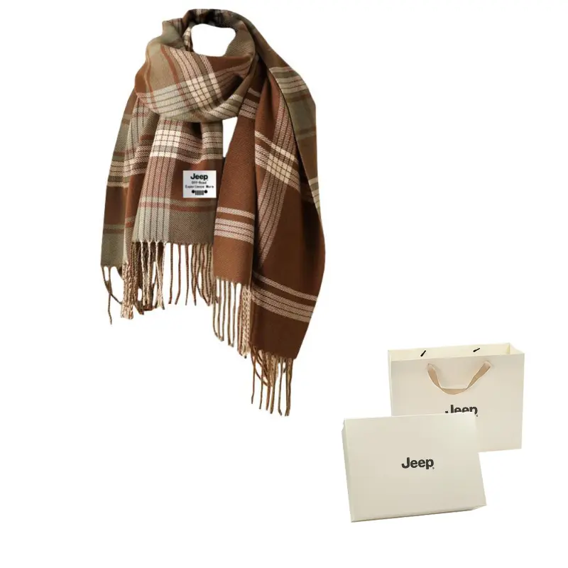 

Шарф из полиэстера Unisex Jeep, коричневый зеленый