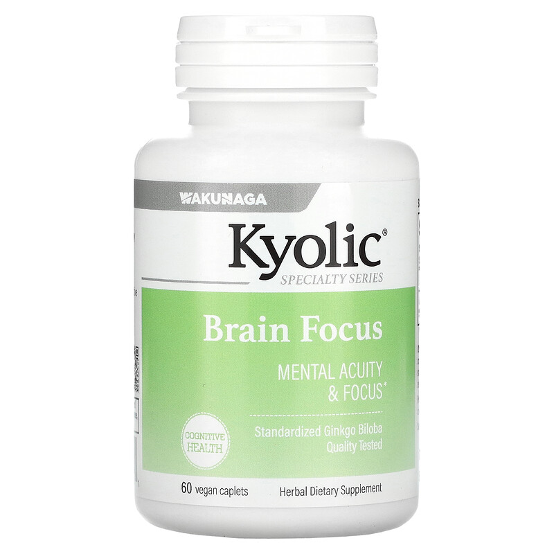 

Kyolic, Brain Focus, 60 вегетарианских капсул