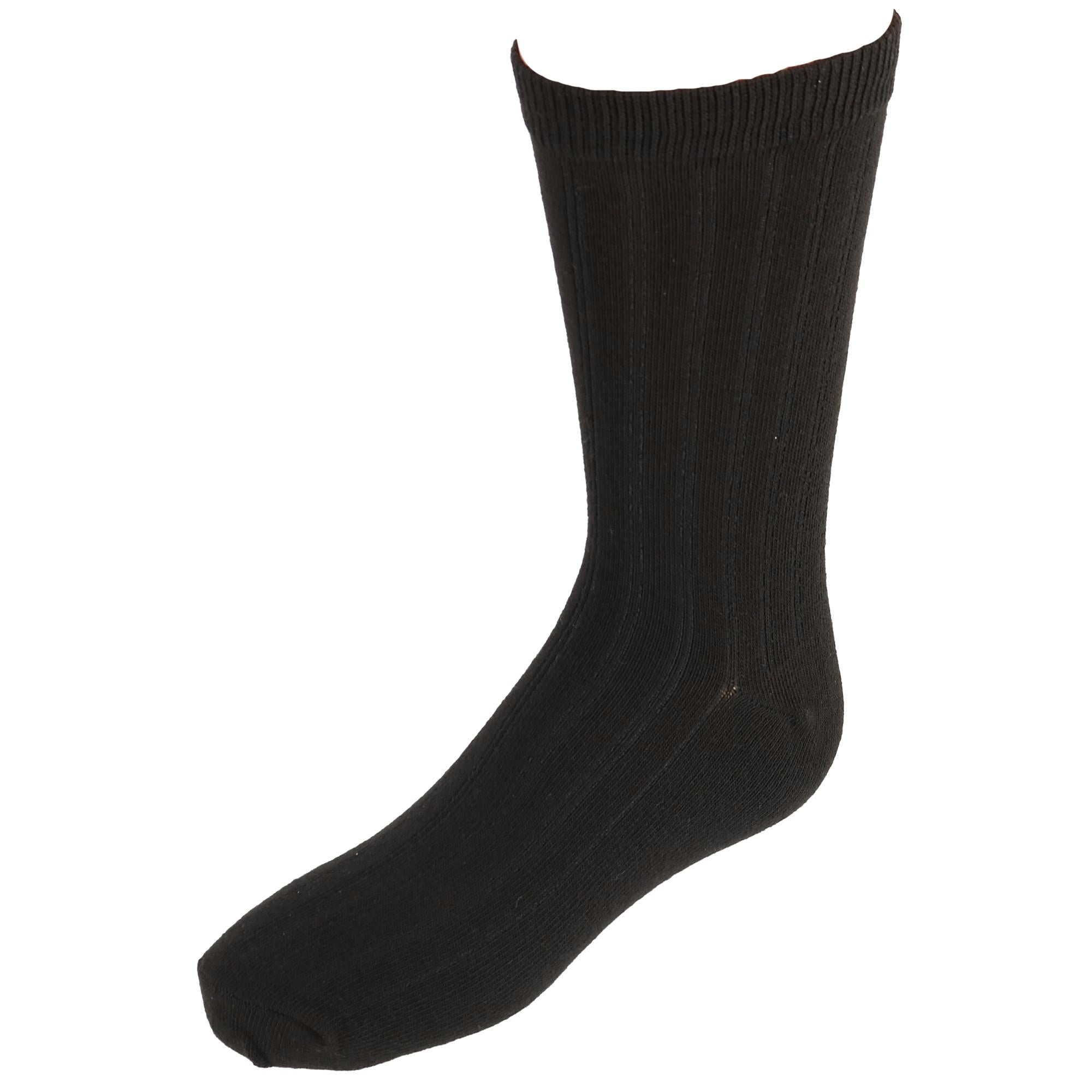 

Детские хлопковые ребристые носки в форме экипажа Jefferies Socks, черный