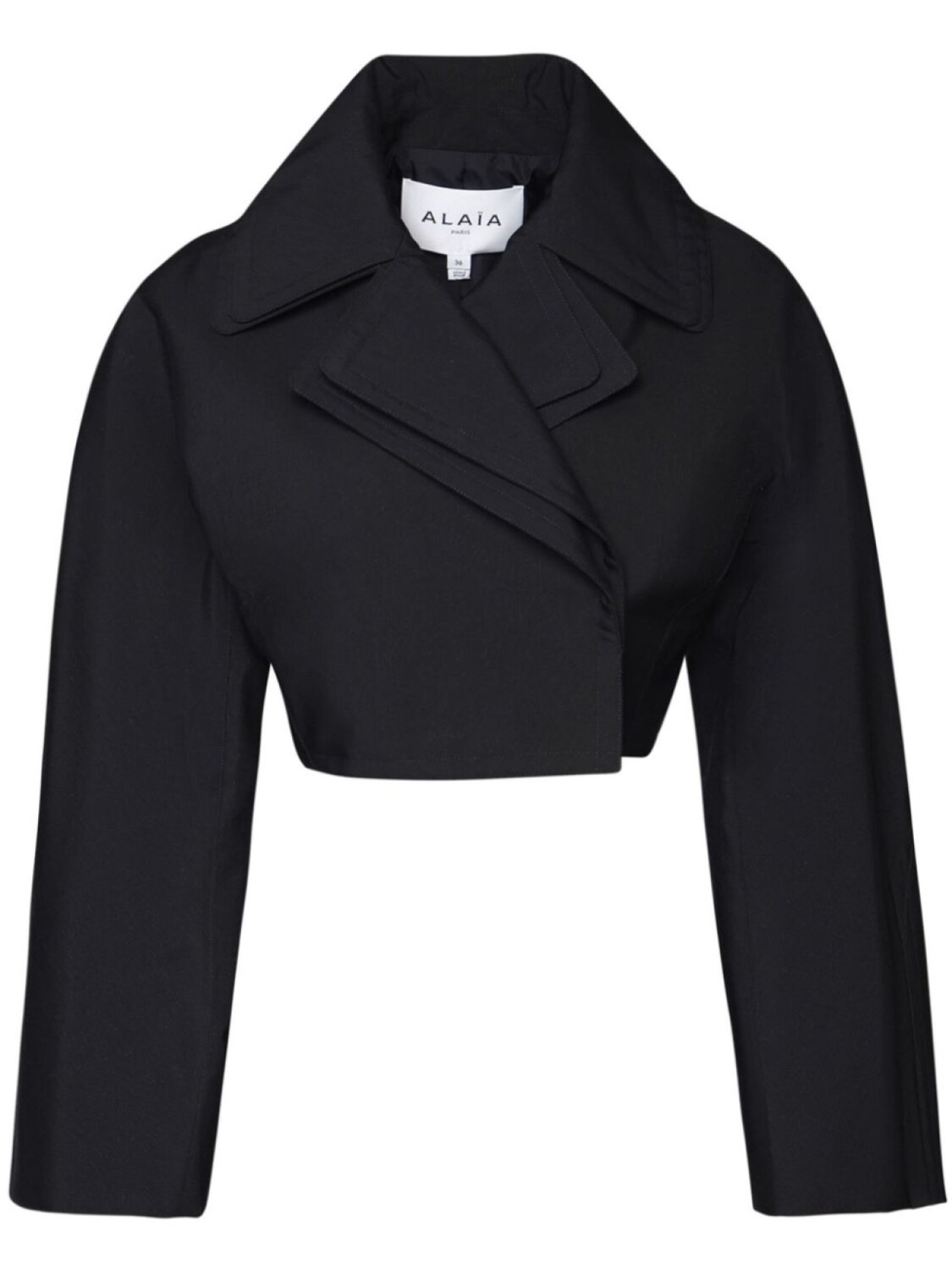 

Шерстяная укороченная куртка Alaïa, черный