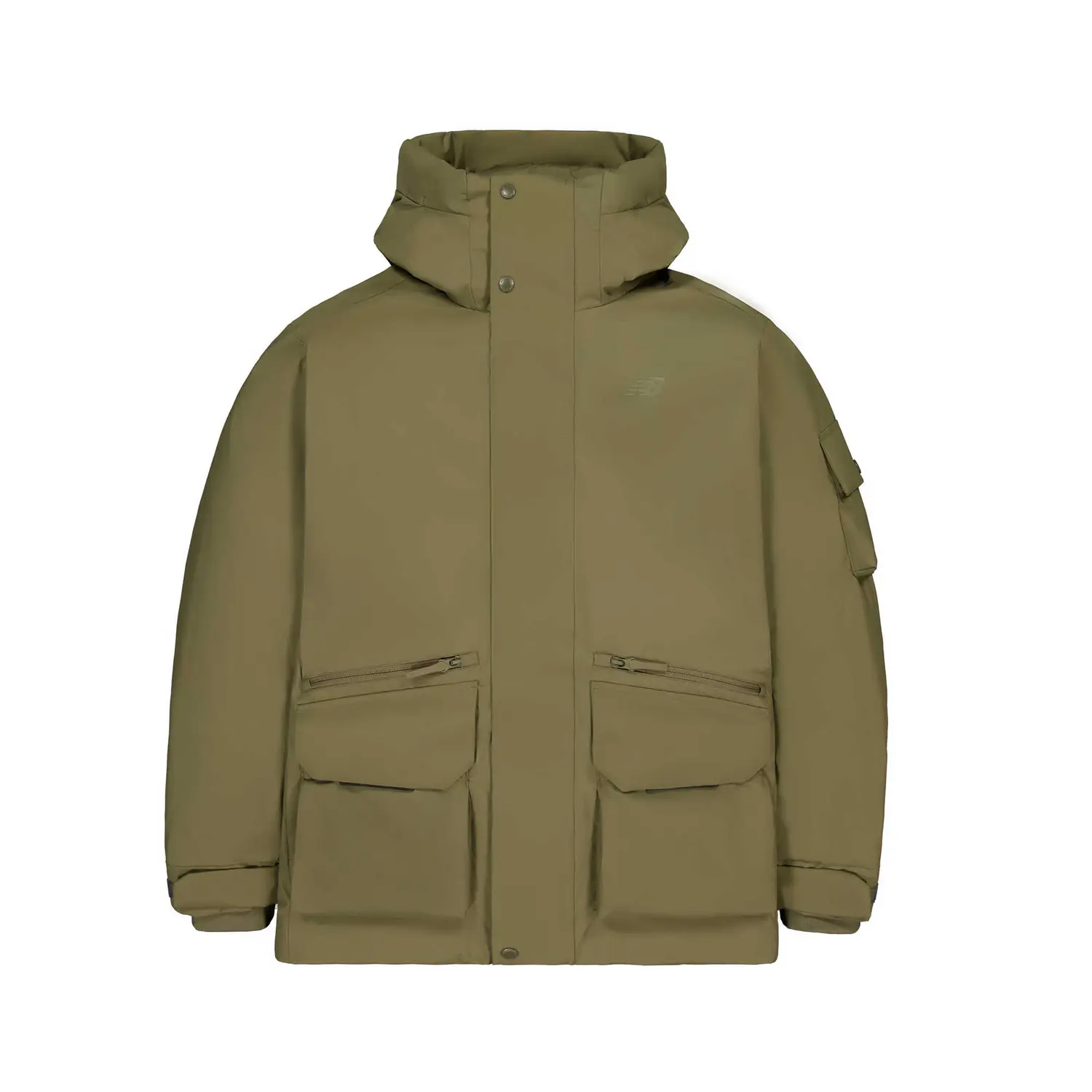 

New Balance Спортивная куртка пуховик мужская оливковая, Olive