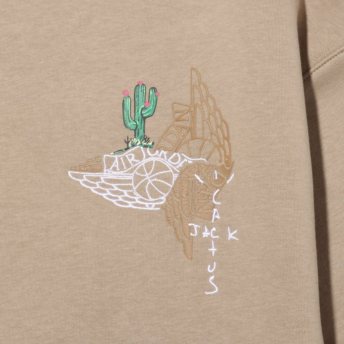 Толстовка с капюшоном Travis Scott Cactus Jack X, азиатский размер S Jordan, хаки — фото 4