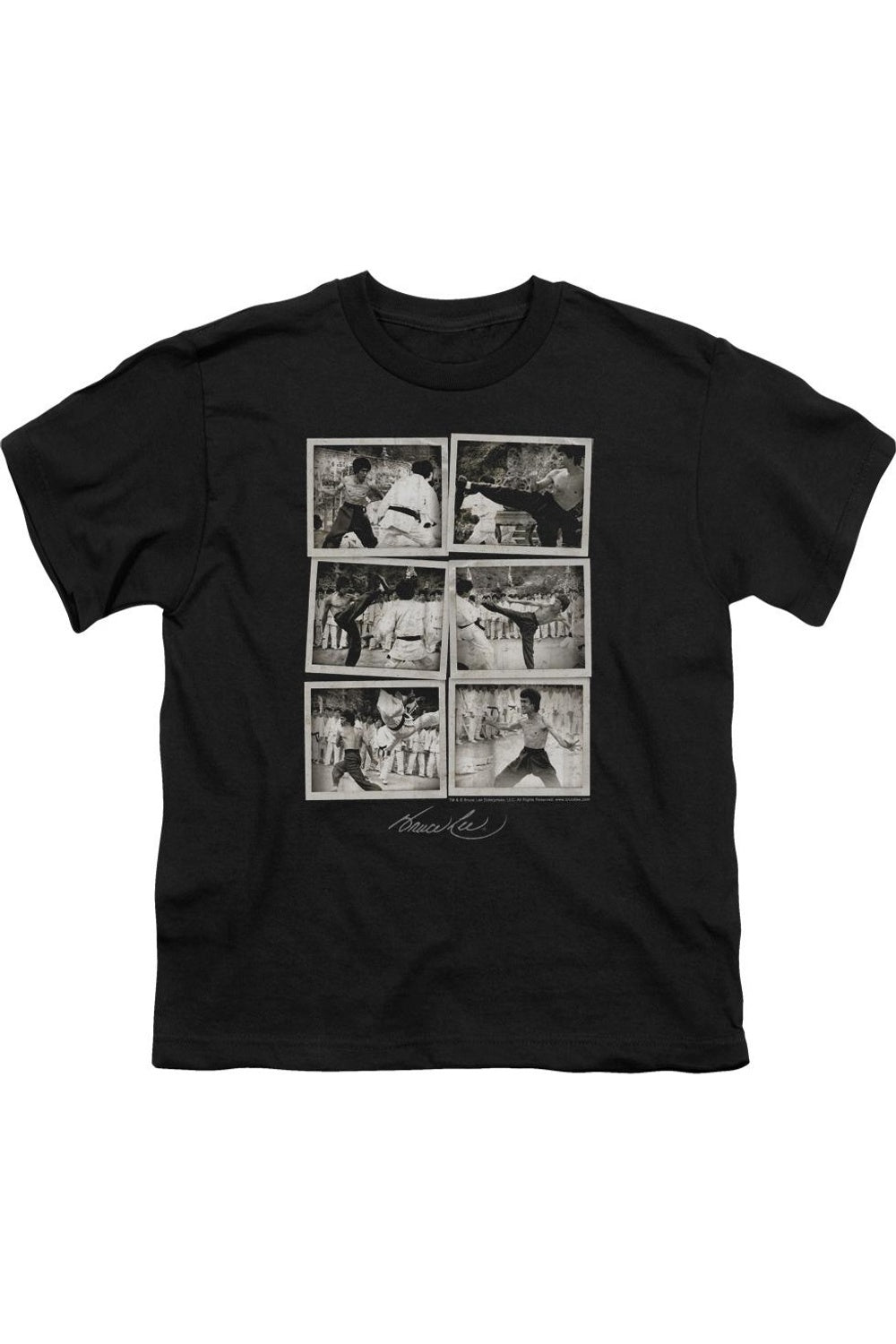 

Футболка с коротким рукавом для детей "Bruce Lee Snap Shots" Gildan, черный
