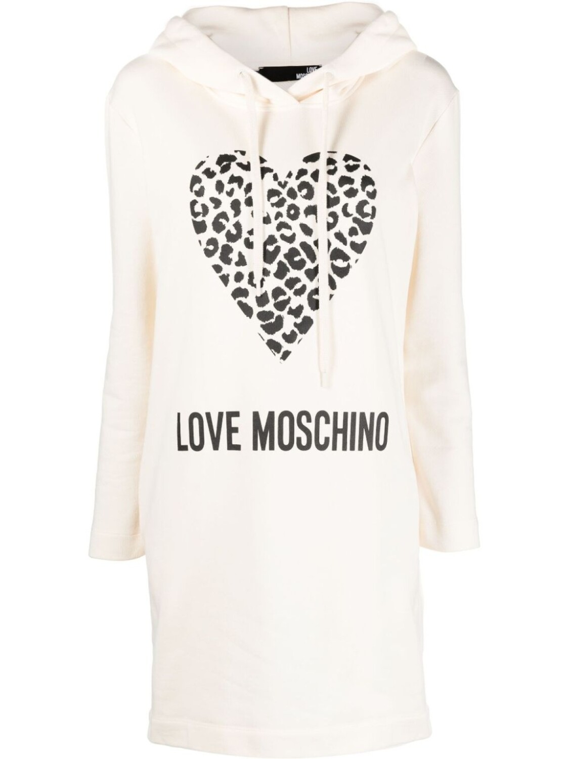 

Love Moschino платье с капюшоном и логотипом, нейтральный цвет
