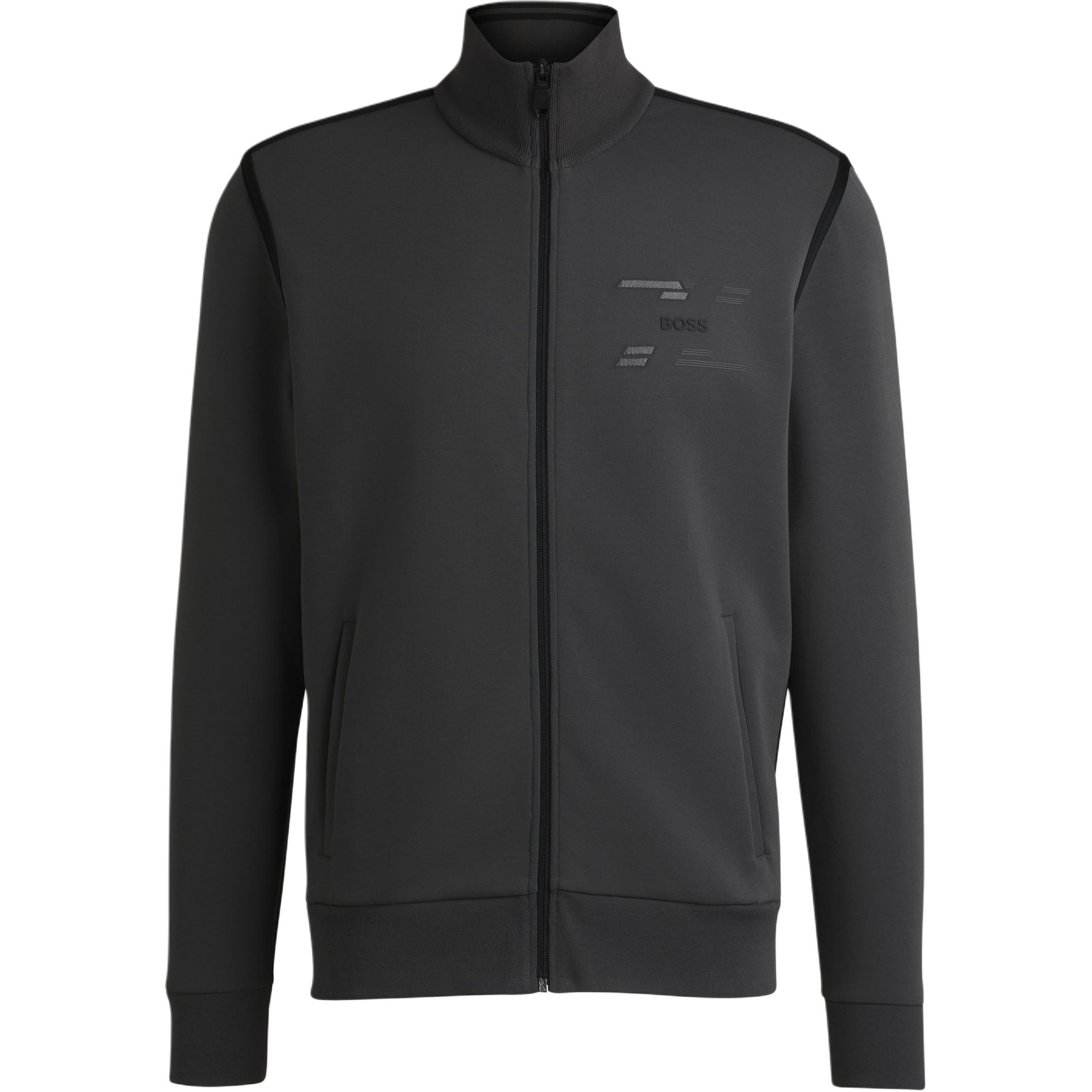

HUGO BOSS Толстовка с молнией и логотипом Boss, Dark Gray