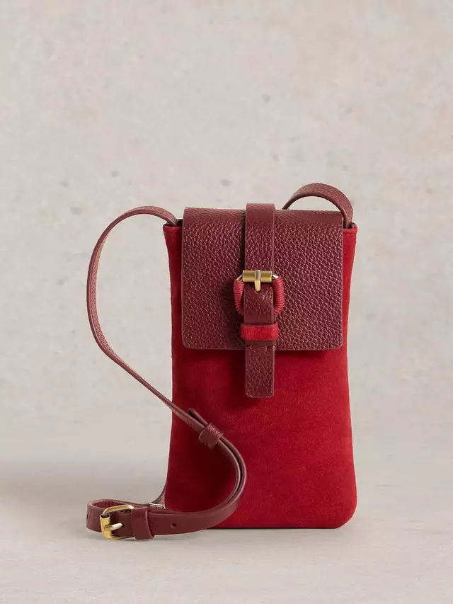 

Сумка White Stuff Clara Suede Phone, красный