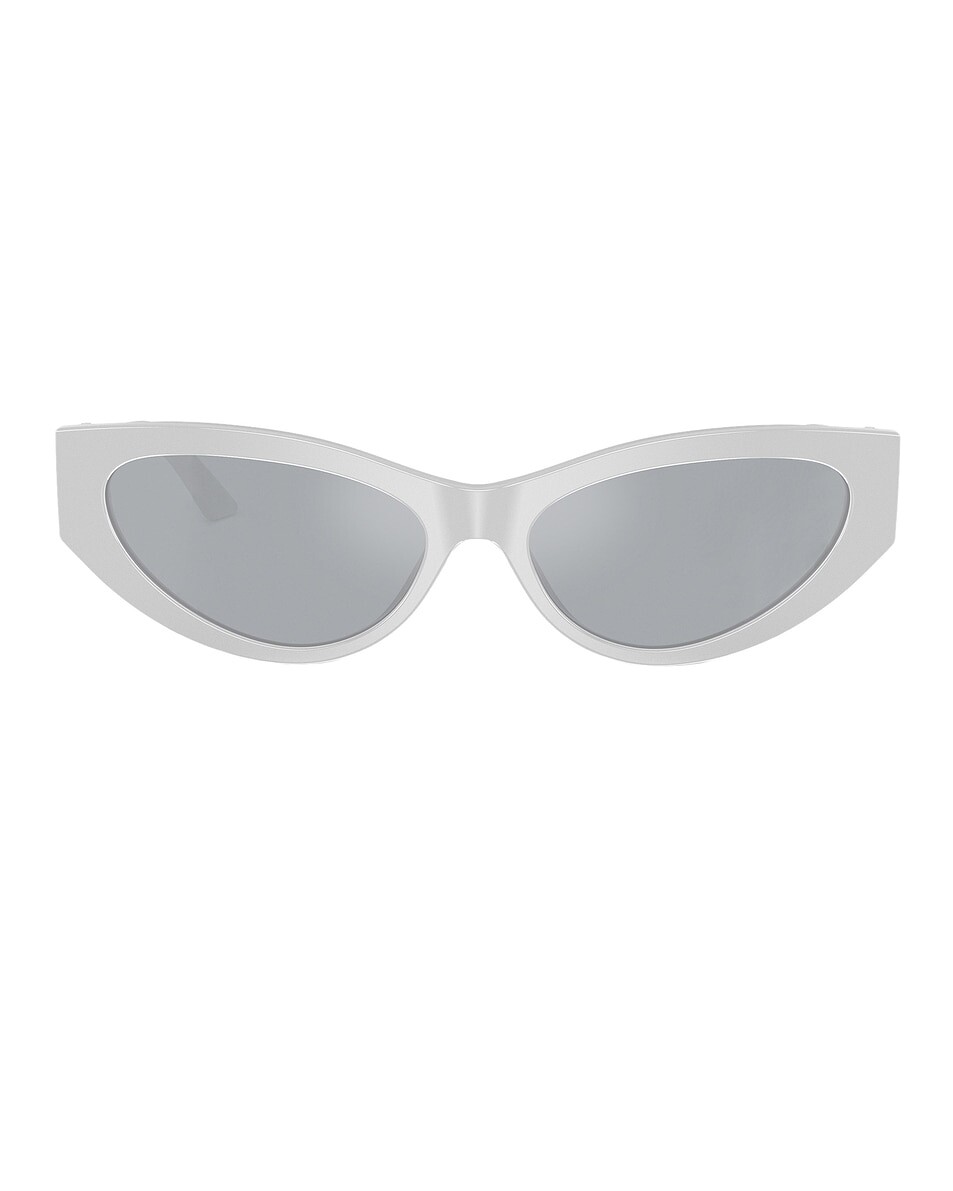 

Солнцезащитные очки «кошачий глаз» Versace, цвет Perla Grey