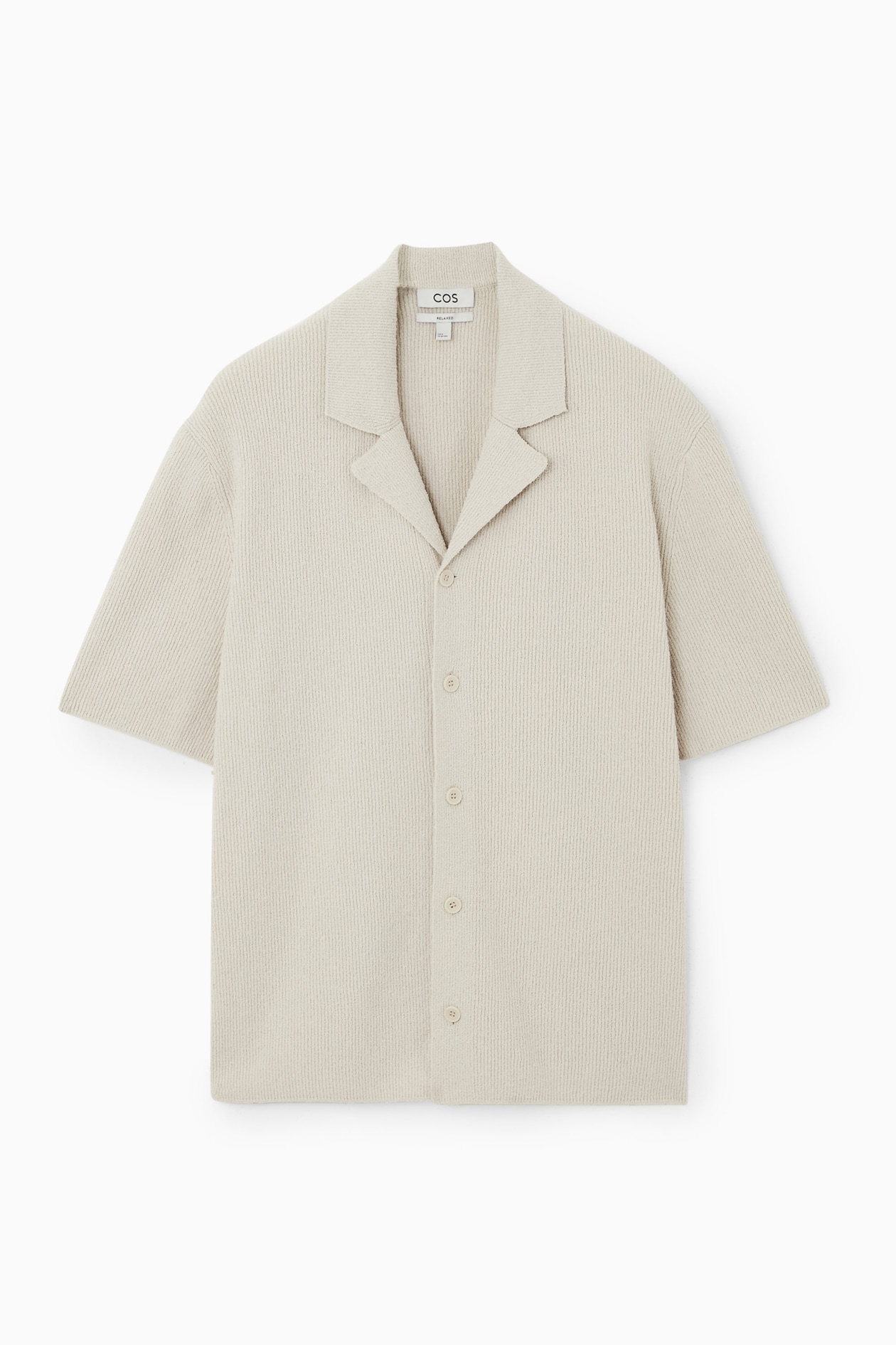 

Трикотажная рубашка bouclé с хлопком-relaxed fit COS, цвет Kamień