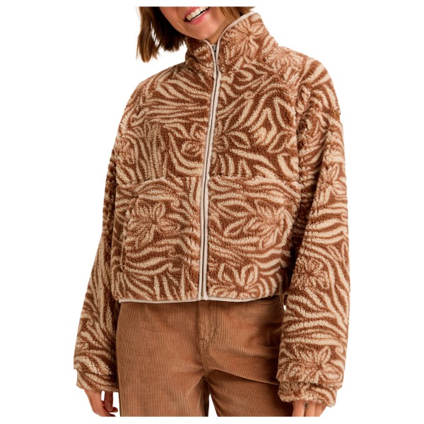 

Женская флисовая куртка с принтом «размытые облака» Roxy, Parchment Animal Floral Big