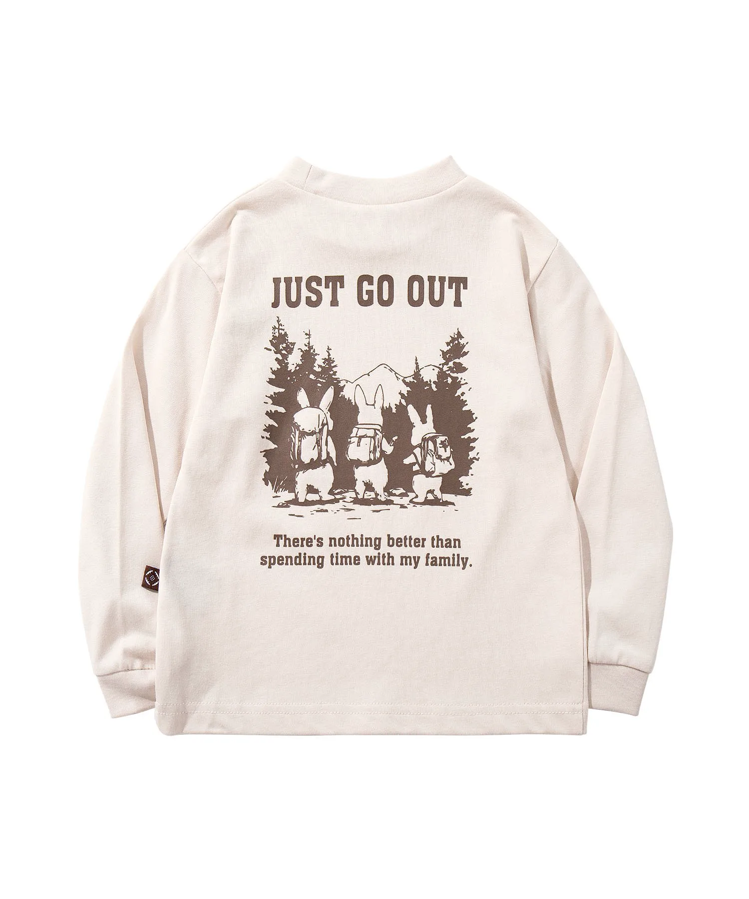 Детская футболка с длинными рукавами S'more/Just Go Out S'More, beige