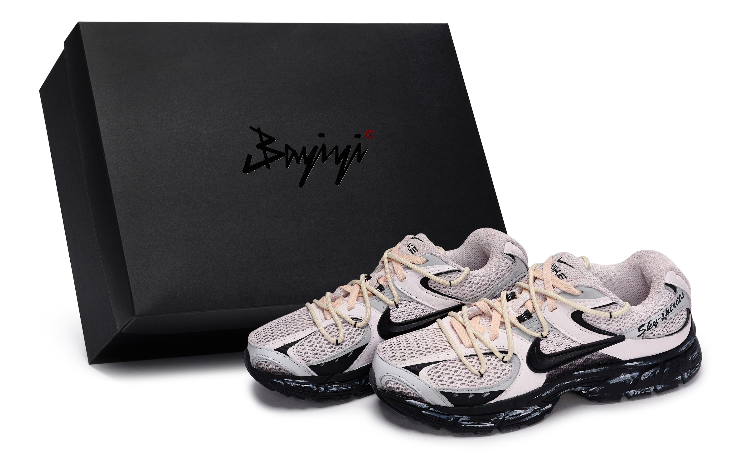 

Nike Кроссовки для бега V5 RNR с низким верхом, устойчивые к истиранию, мужские, цвет: черный, серый, розовый