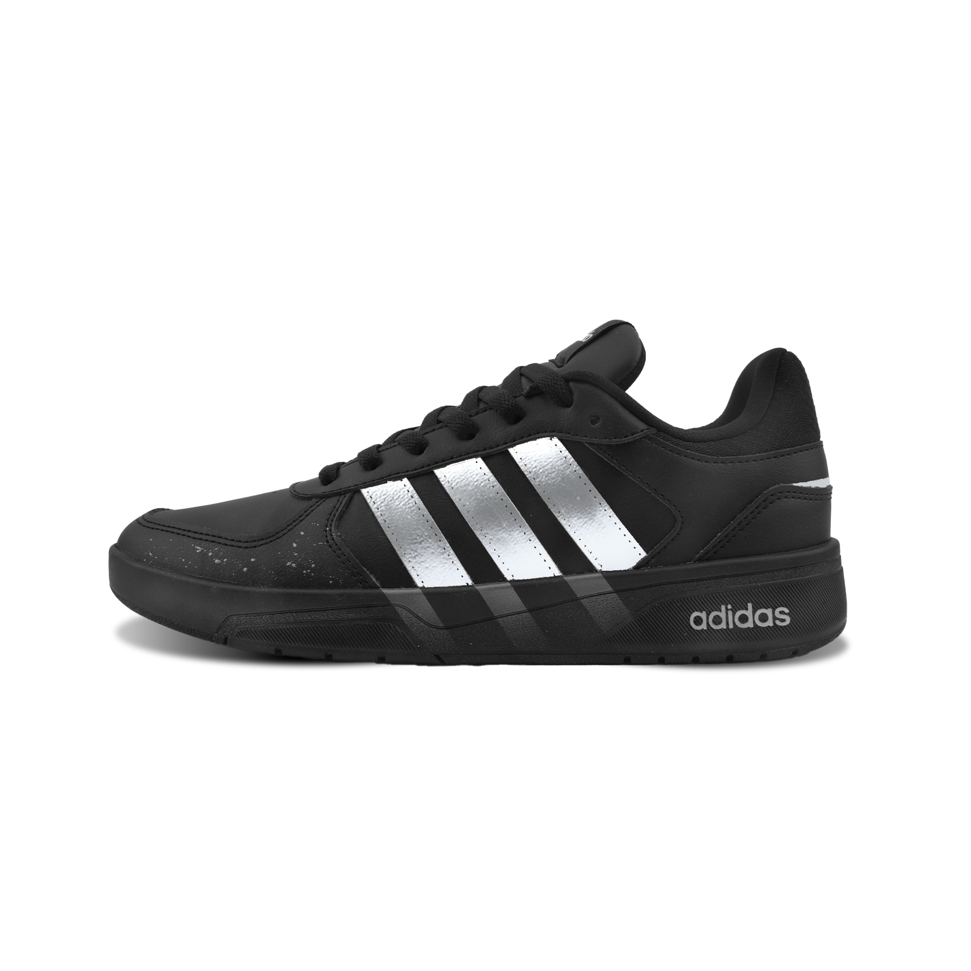 

Courtbeat Silver Rhythm Cushioning, износостойкие низкие кроссовки для скейтборда Unisex Black Gold Adidas Neo, черный серебряный