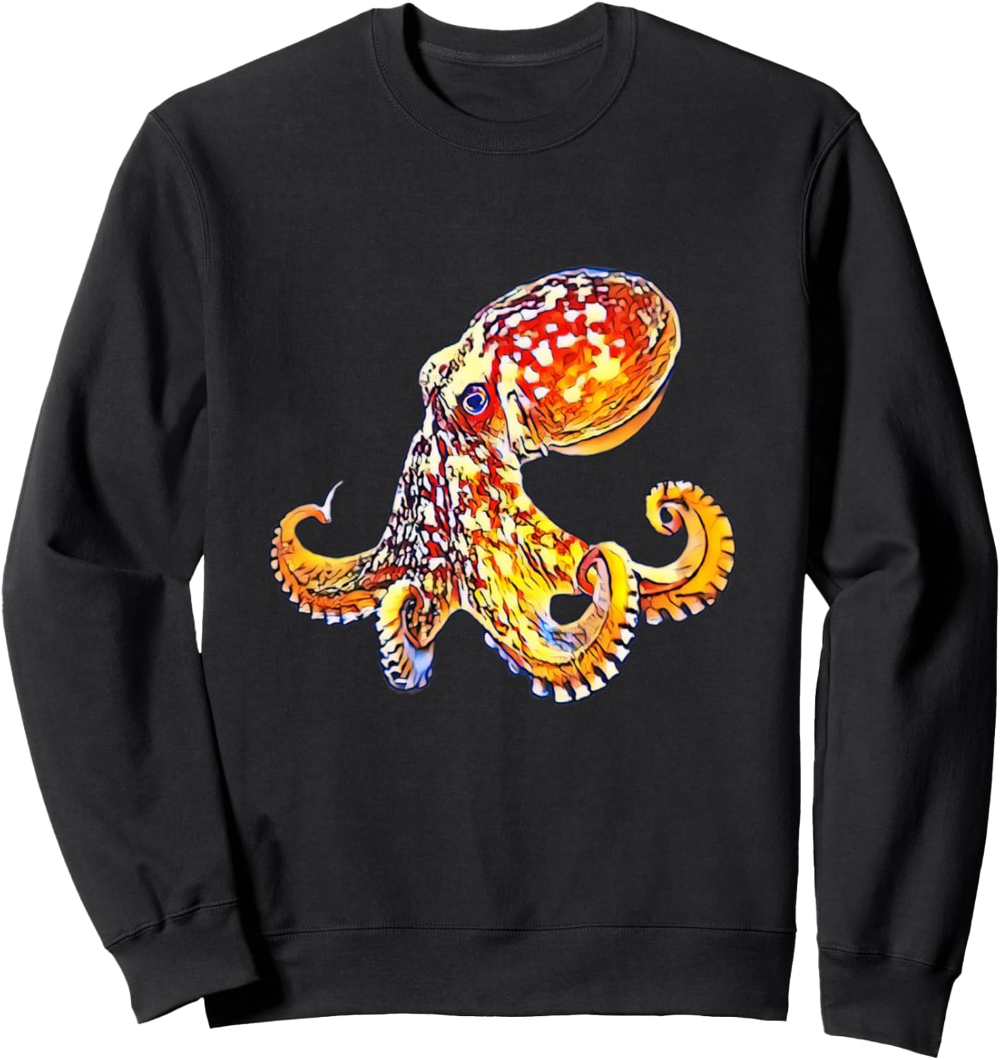 

Толстовка с изображением осьминога и кальмара, символизирующая глубоководный кальмар Octopus, Squid | Gift, Christmas, Birthday, черный