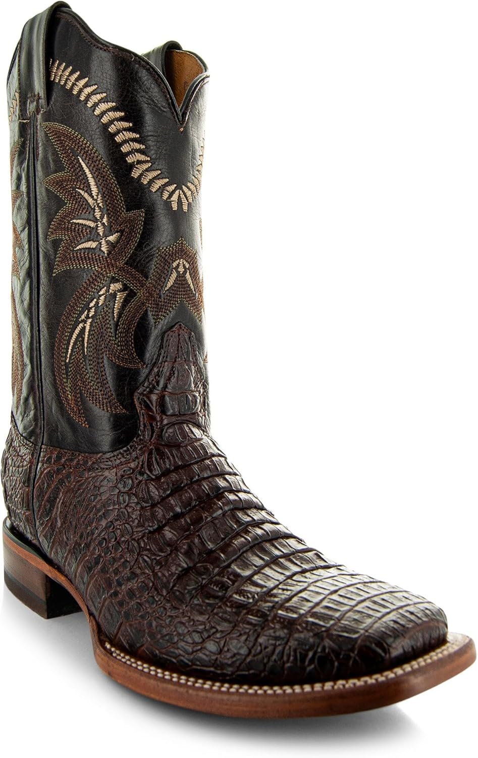 Мужские ковбойские сапоги Soto с принтом из кожи каймана H4001 Soto Boots, коричневый — фото 2