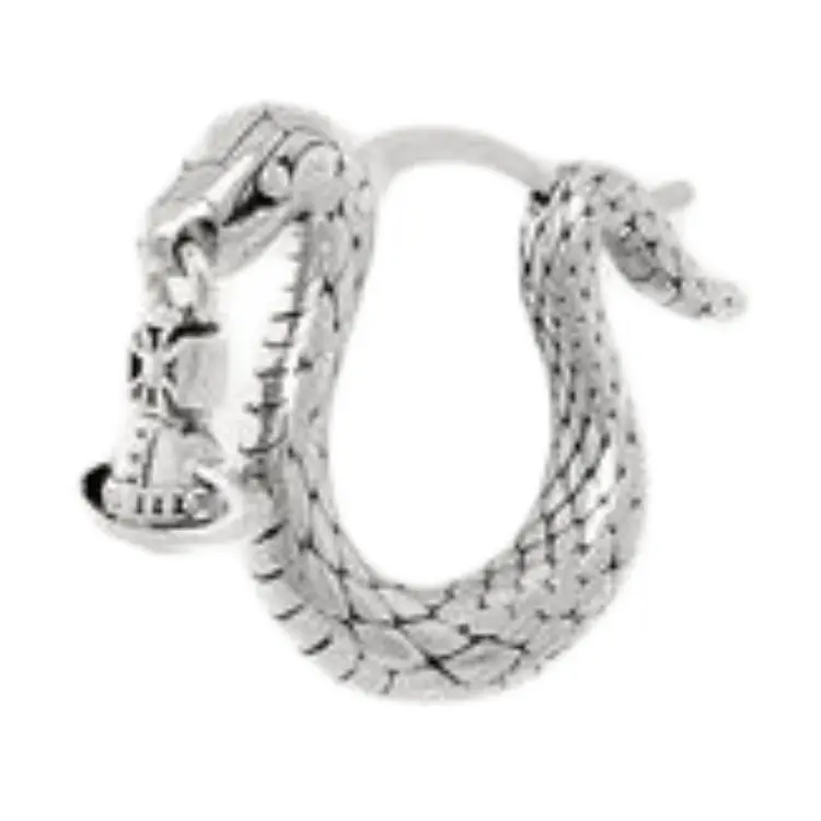 

Vivienne Westwood Латунные серьги-кольца Unisex Vintage Silver, Single