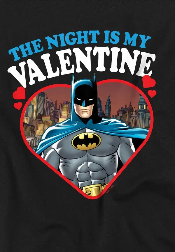 Футболка Cotton Soul Batman the night is my valentine print, черный — фото 3