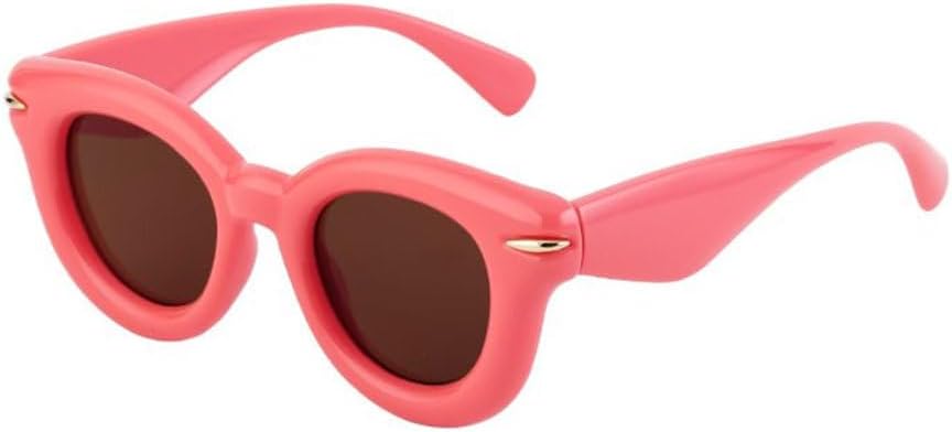 

Надувные круглые солнцезащитные очки для женщин, модные панк-очки, солнцезащитные очки для мужчин, роскошные модные солнцезащитные очки «кошачий глаз» TYUVIVO, C8 Pink Brown