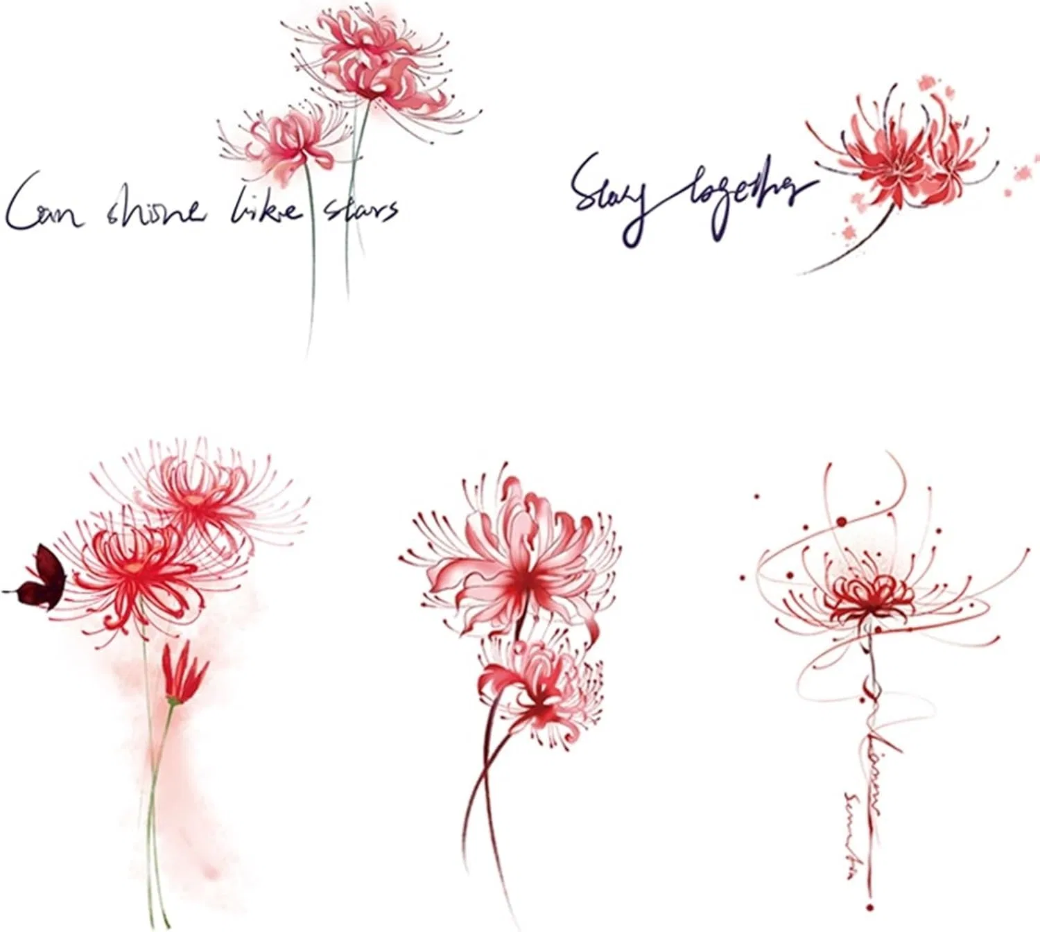 Временная татуировка Coast Flower, водонепроницаемая, one color