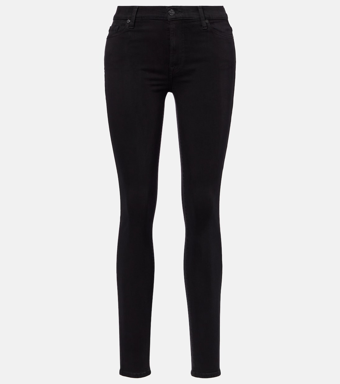 

Средние облегающие джинсы Skinny 7 For All Mankind, Rinsed Black