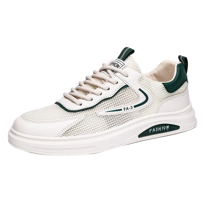 

KUPE Низкие скейтерские кроссовки мужские бежево-зеленые, цвет Beige Green