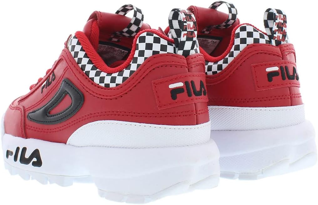 Кроссовки Fila Disruptor II Premium RT Checker для мальчиков, черный/красный — фото 3