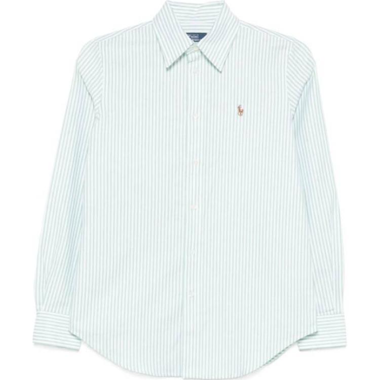 Полосатая рубашка Polo Ralph Lauren, светло-зеленый