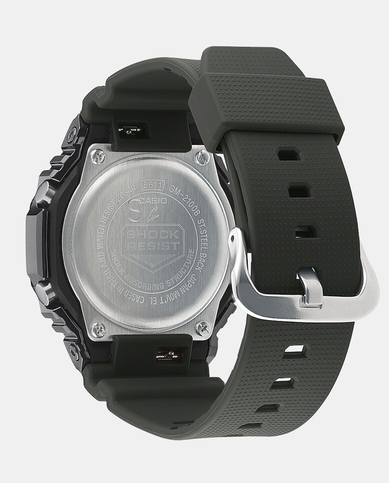 G-Shock Metal GM-2100B-3AER Мужские часы из зеленой смолы Casio, зеленый — фото 4
