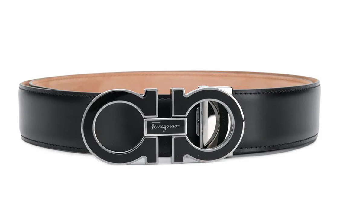 

Ремень с пряжкой Ганчини Ferragamo, черный