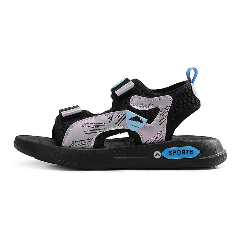 

Легкие противоскользящие сандалии с амортизацией для детей TROADLOP, черный/серебряный