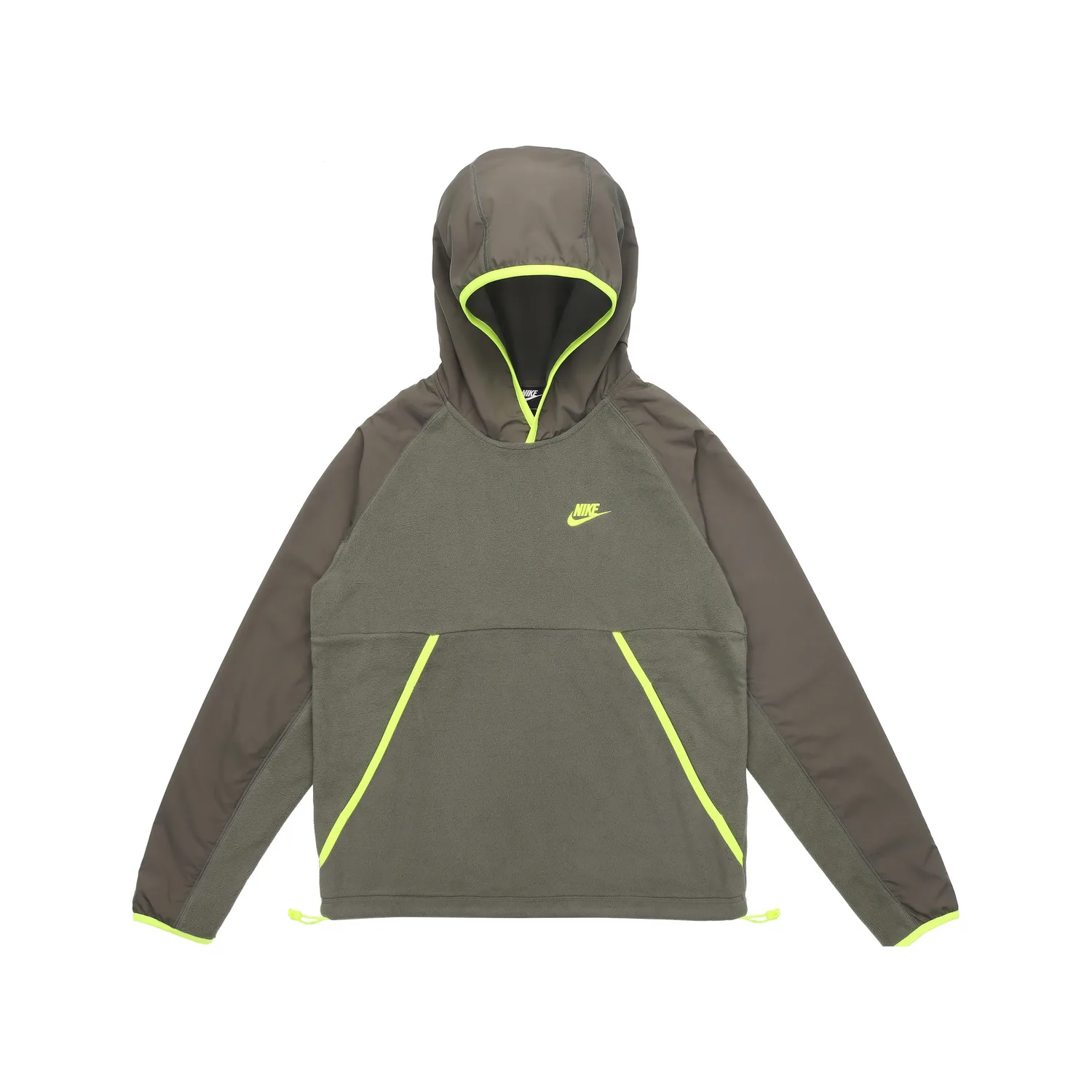Nike Толстовка мужская зеленая с капюшоном