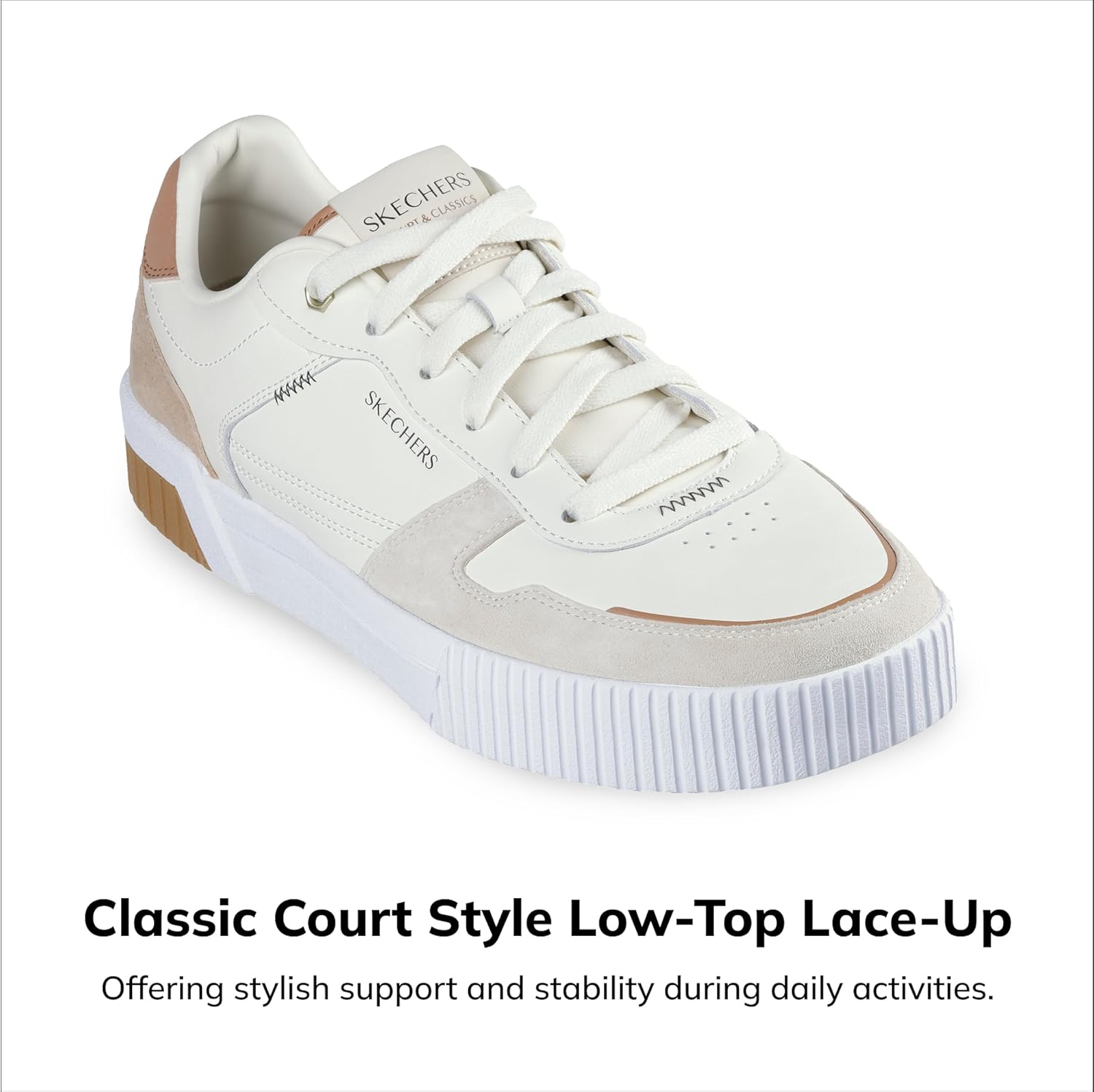 Мужские кроссовки Skechers Jade Kovos из кожи и замши на шнуровке, коричневый — фото 2
