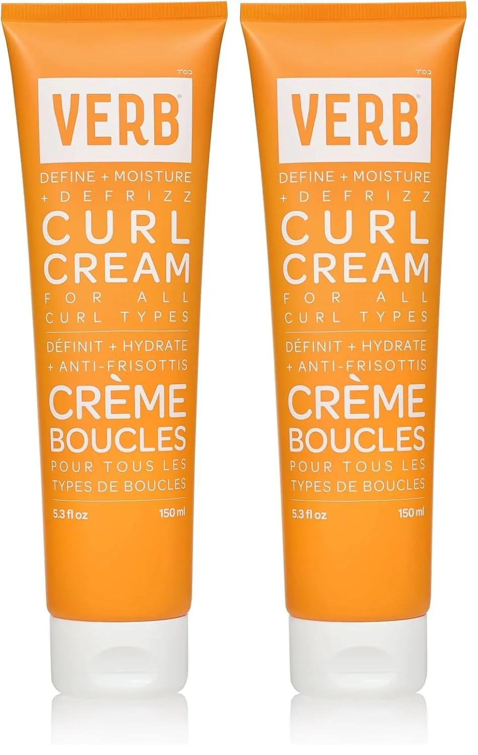 Verb Curl Cream, 5,3 унции (150 г) - легкий несмываемый крем для завивки - против пушистости, придает форму, мягкость и легкую фиксацию - веганский, без парабенов и сульфатов (набор из 2 шт) 300.51 г (2 шт.)