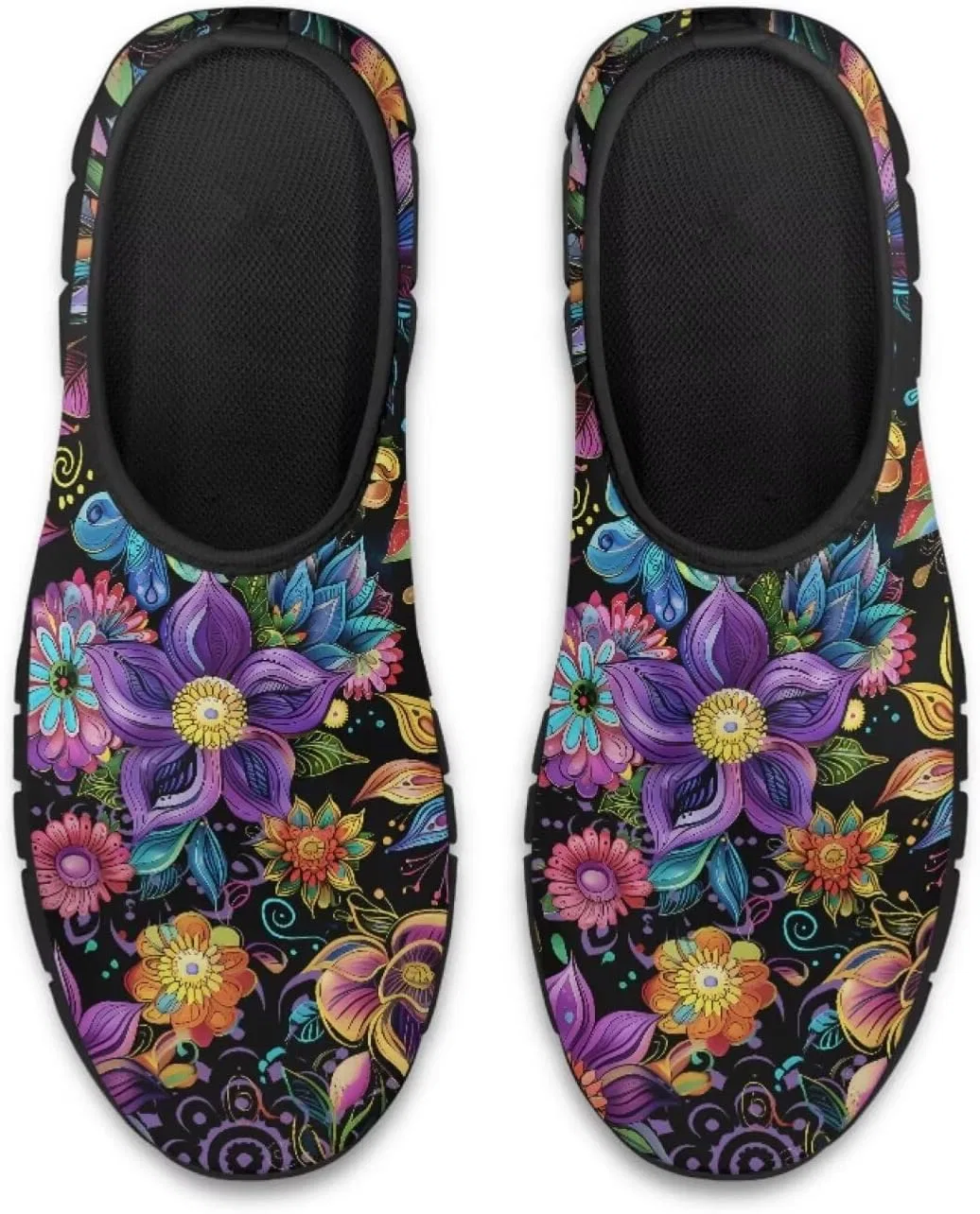 Кроссовки с принтом Abstract Flower, Slip on Loafers Twousenru — фото 4