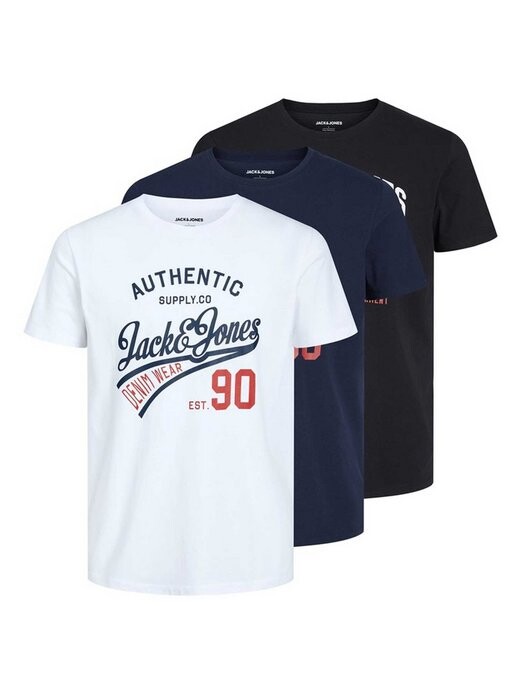 

Упаковка из 3 футболок Jack & Jones, синий