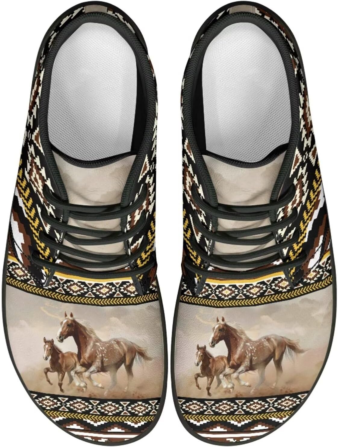 

Мужские ботинки Forchrinse с американским флагом, средний верх, модные кроссовки, кожаные ботинки на шнуровке, для ходьбы и вождения с подошвой из ЭВА, Retro Mexico Horse Stripe