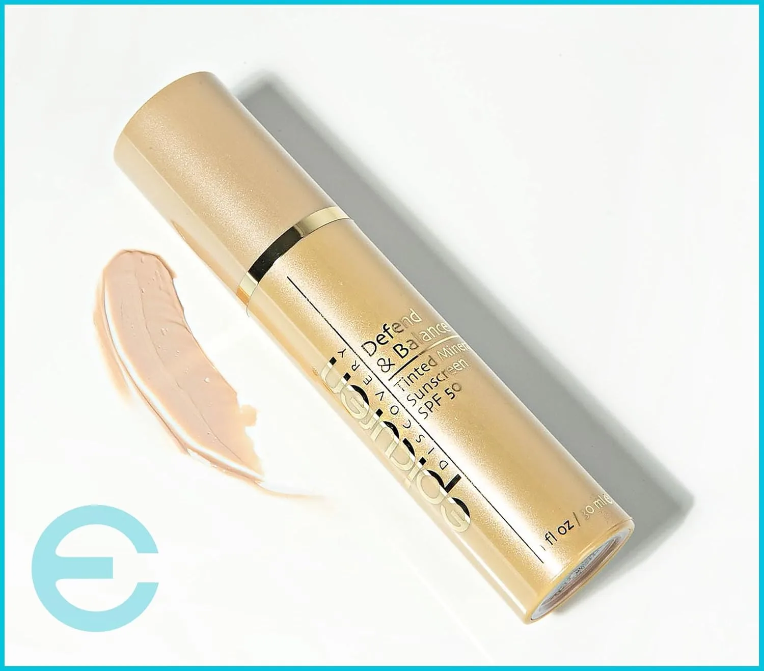 Солнцезащитный минеральный тонирующий крем Epicuren Discovery Defend & Balance SPF 50, 30 мл (1 унция, 1 жидкая унция)., Smooth Shiny — фото 2