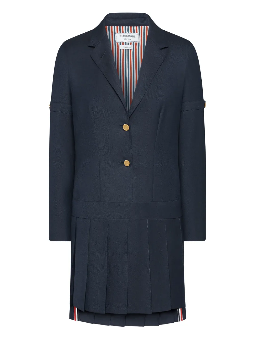 

Платье со складками THOM BROWNE, синий