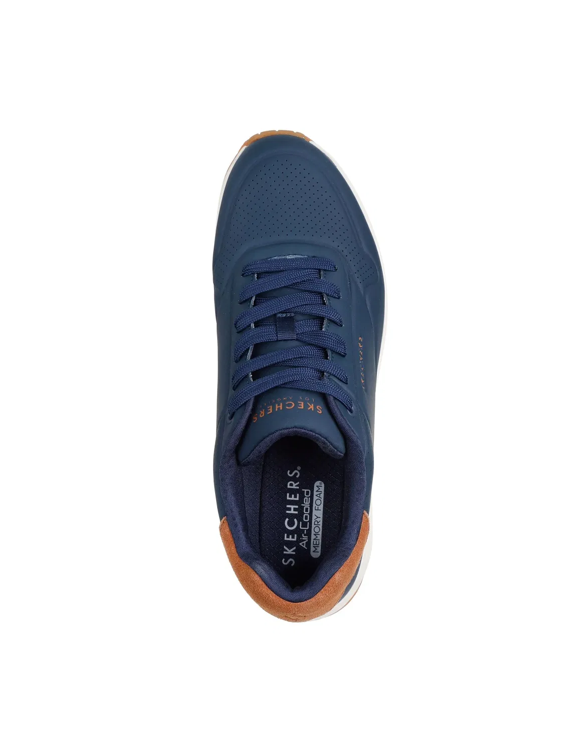Сникерсы низкие на шнуровке Skechers, navy — фото 4