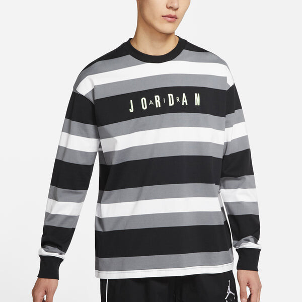 Толстовка Air Jordan MENS Sport DNA Striped Long Sleeve Black, черный — фото 3
