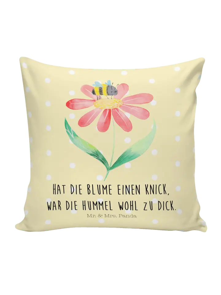 

Подушка Mr & Mrs Panda 40x40 Hummel Blume, пастельно-желтый