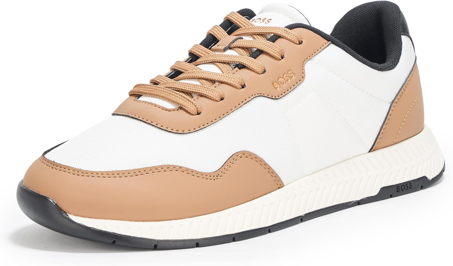 

BOSS Мужские базовые кроссовки Low Profile, Camel/White Bone