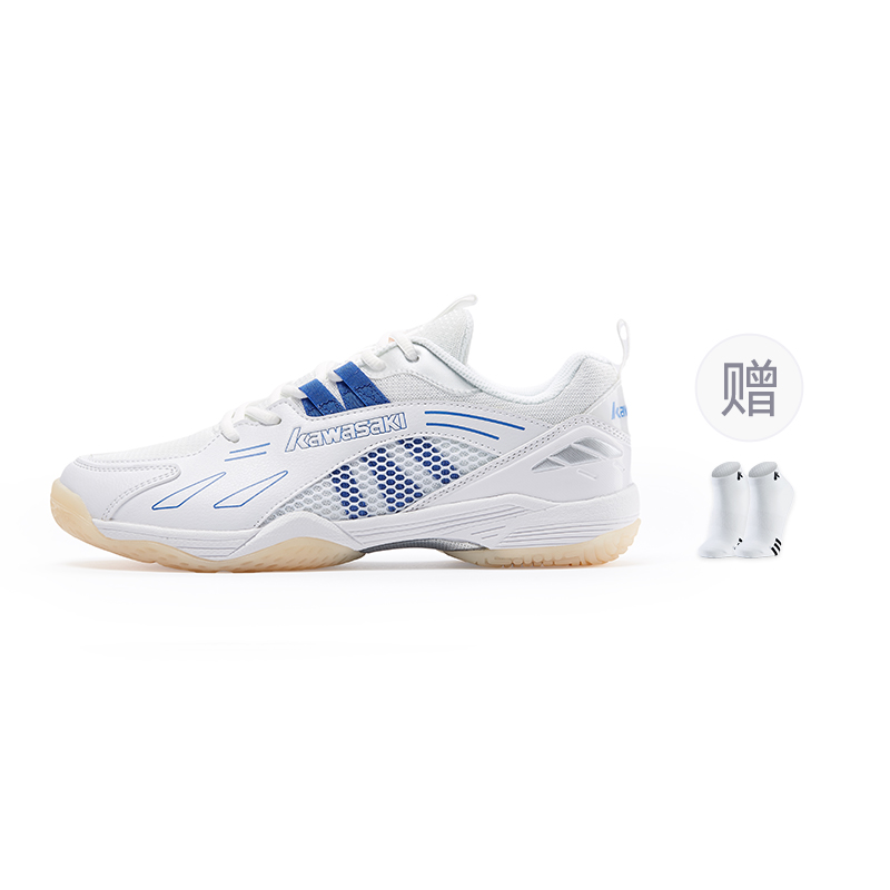 

Kawasaki Белоснежные спортивные носки унисекс с амортизацией и износостойким покрытием серии Ball Mania для бадминтона, цвет White Sports Socks *1