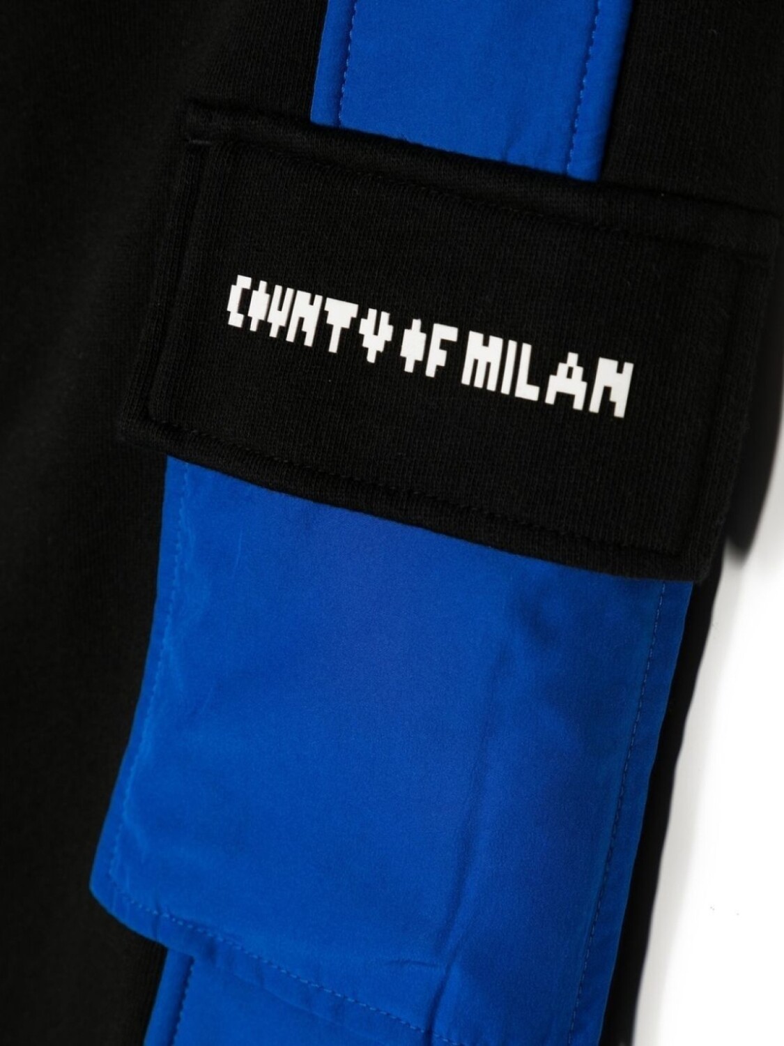 Спортивные брюки Marcelo Burlon County Of Milan Kids с пиксельным логотипом и вставками, черный — фото 3